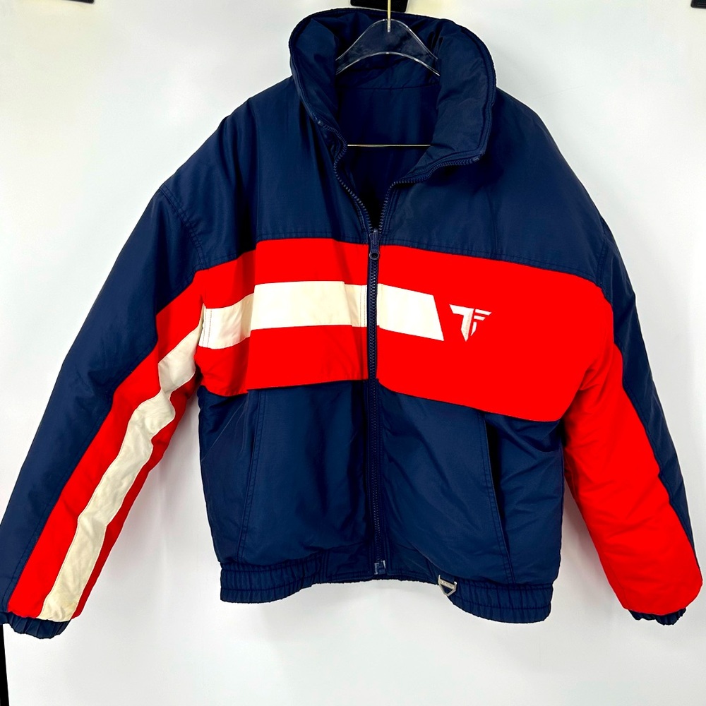 Reversible Tyrolia Duck Down Winter Jacket Parka Coat Ski Snow Mens Medium